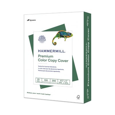 Hammermill - Color Copy Digital Cover Stock، 8-1/2 × 11، أبيض - 250 ورقة