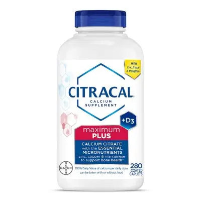 Citracal Maximum Plus, Calcium Citrate +Vitamin D3 Supplement Tablets, 280 ct.