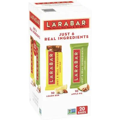 Larabar Fruit & Nut Bar, Apple Pie and Lemon Bar, 20 pk.