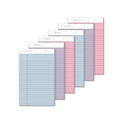 TOPS - دفاتر ملاحظات Prism Plus ملونة صغيرة بحجم قانوني، 5 × 8، ألوان باستيل - 6 دفاتر/حزمة، 50 ورقة لكل دفتر