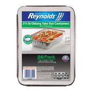 Reynolds Oblong Foil Take Out Containers with Lids, 20 ct.
