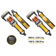 CAT Ratchet Tie Down and Cam Buckle Set (4 pc.)