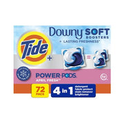 Tide Power PODs Downy Soft Boosters Waschmittel-Packs, Aprilfrisch, 72 Stk.