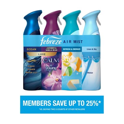 Febreze Lufterfrischer-Spray, gemischte Düfte, 4 St., 998 g