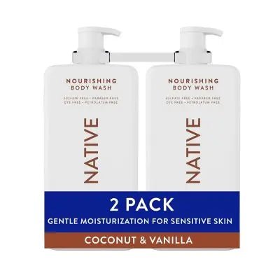 Native Nourishing Body Wash, Coconut & Vanilla, 36 fl. oz., 2 pk.