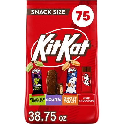 KIT KAT Variety Pack Snack Size Chocolate Halloween Candy, 75 pcs.