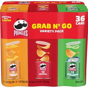 برينجلز رقائق البطاطس تشكيلة عبوات Grab N' Go، 36 عبوة.