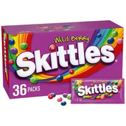 Skittles Wild Berry Fruity Chewy Candy Full Size Bulk Pack 2.17 oz., 36 ct.