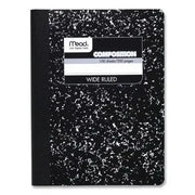 Mead Black Marble Composition Book - Wide Rule - 9-3/4 x 7-1/2 - 100 Sheets