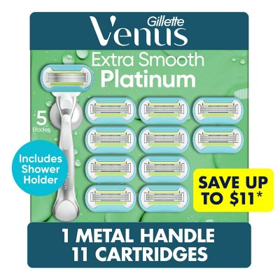 Venus Extra Smooth Damenrasierer, 5 Klingen, 1 Griff + 11 Klingenköpfe