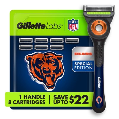 Gillette Labs NFL Chicago Bears Herrenrasierer, Griff + 8 Klingen