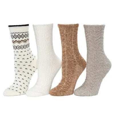 Cuddl Duds Women's 4-Pack Super Soft Boot Sock