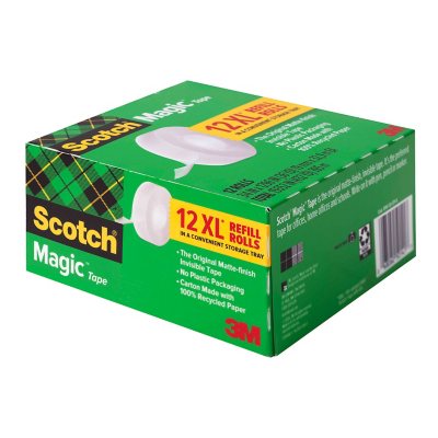 Scotch(R) Magic(TM) Tape, 3/4 in x 1296 in, 12 Pack