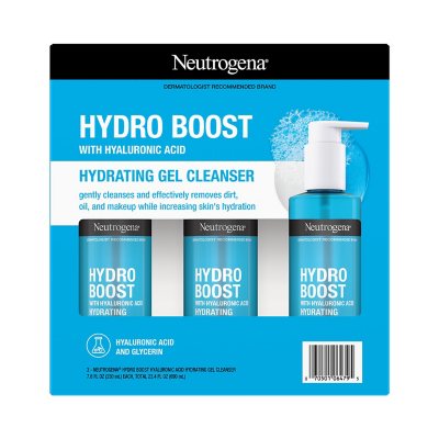 Neutrogena Hydro Boost Feuchtigkeitsspendender Waschgel, 230 ml, 3er-Pack
