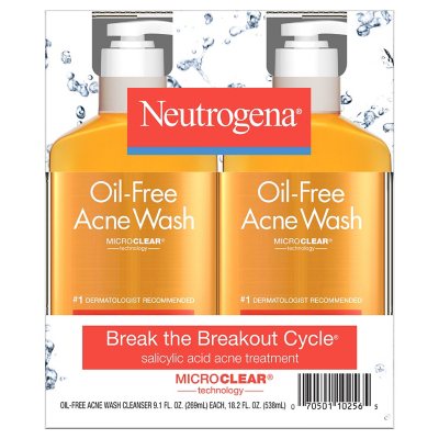 Neutrogena ölfreies Waschgel gegen Akne, 269 ml, 2er-Pack