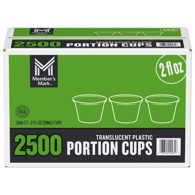 Member's Mark Translucent Portion Cups 2 fl. oz., 2500 ct.