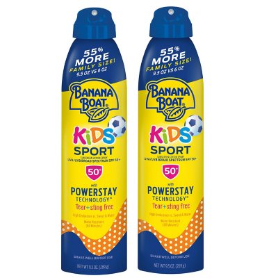 Banana Boat Sport Kids Sonnenschutzspray, LSF 50, 280 ml, 2er-Pack