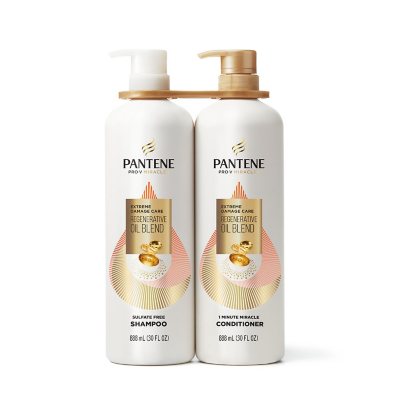 Pantene Pro-V Miracles Extreme Damage Care Regenerative Oil Blend Shampoo & Conditioner, 30 fl. oz., 2 pk.