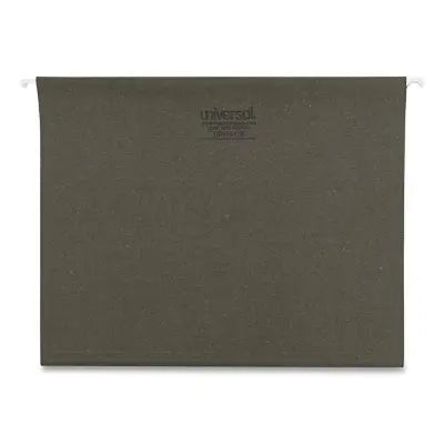 Universal 1/5 Tab Hanging File Folders, 11 Point Stock, Letter, Standard Green, 25ct.