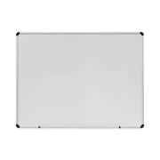 Universal Melamine Dry Erase Board, 48" x 36", White, Black/Gray Aluminum/Plastic Frame