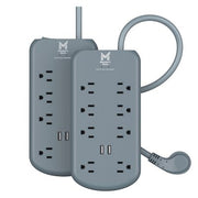 واقيات تدفق تيار كهربائي بطول 6 أقدام من Member's Mark مع منفذي USB، عبوتان.