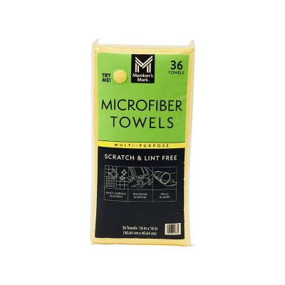 Member's Mark Microfiber Towels, 16" x 16", 36 ct., Choose Color
