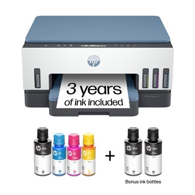 HP Smart Tank 7002 All-in-One Inkjet Printer, 2 Bonus Black Ink Bottles