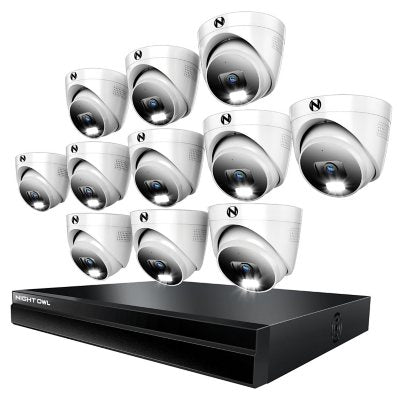نظام أمان من Night Owl بكاميرات 4K ومسجل فيديو شبكي NVR بسعة 4 تيرابايت، 11 قطعة.