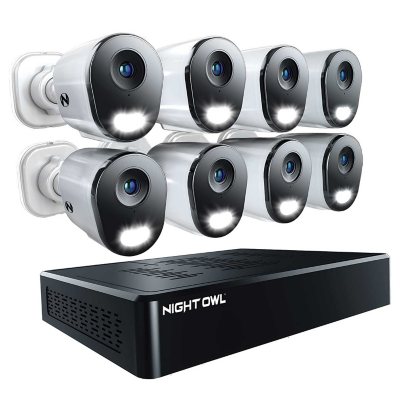نظام كاميرات المراقبة Night Owl بدقة 12 ميجابكسل مع جهاز تسجيل الفيديو الشبكي (NVR) بسعة 2 تيرابايت، 8 قطع.