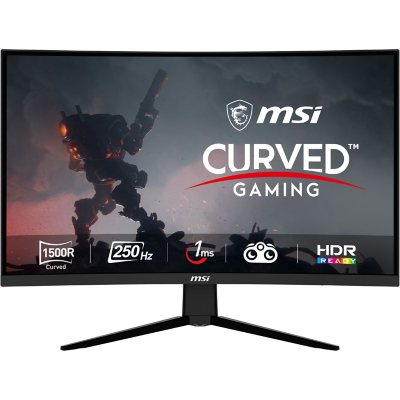شاشة ألعاب منحنية من MSi مقاس 31.5 بوصة FHD، بتردد 250 هرتز وزمن استجابة 1 مللي ثانية