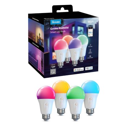 Govee RGBWW 1200LM Smart Light Bulbs, 4pk.