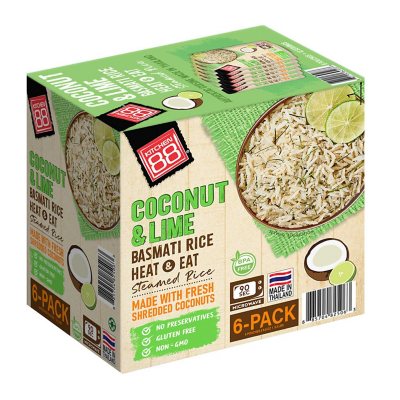 Kitchen 88 Coconut Lime Rice, 8.8 oz., 6 pk.
