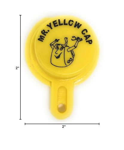 Mr Yellow Cap Gas Can Spout Replacement Old Style For - 2 Gas Can Nozzle Replacement, 2 Gas Caps & 2 Thread Rings, Fuel Can Spout Replacement, Gas Tank Nozzle