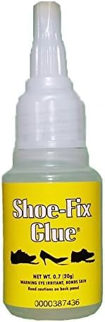 Shoe-Fix Glue Professional Grade Repair Adhesive for All Footwear Instant Bond, Clear Drying, Flexible, & Durable for Heels, Sandals, Boots, Athletic Shoes, & More (20g Tube)
