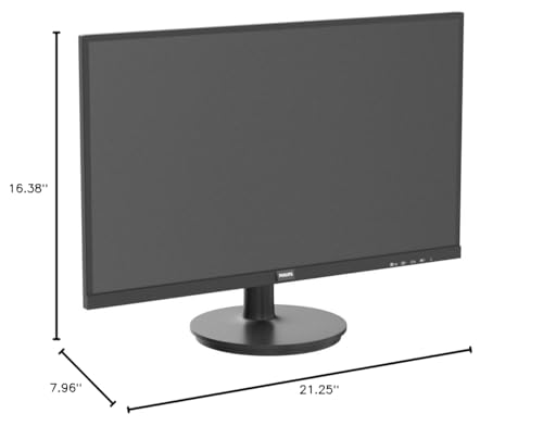 PHILIPS 241V8LB 24 inch Frameless Full HD (1920 x 1080) 100Hz Monitor, VESA, HDMI x1, VGA Port x1, Eye Care, 4 Year Advance Replacement Warranty