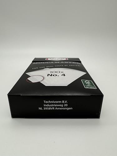 Technivorm Moccamaster #4 White Paper Filters, 100-count per box