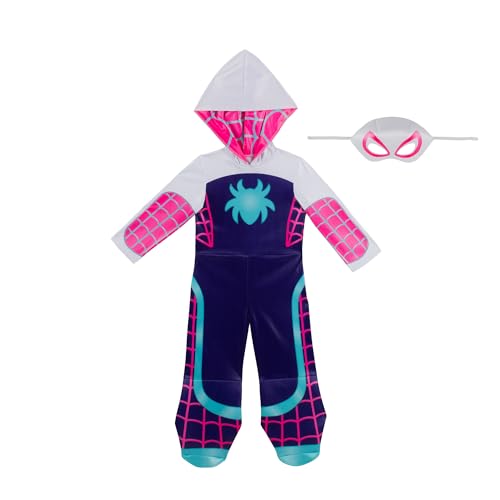 MARVEL Toddler Ghost Spider Costume, Girls Spider-Man and His Amazing Friends Gwen Stacy Kids Costume
