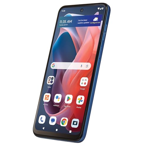 Tracfone, Motorola Moto g Play 2024, 64GB, Prepaid Smartphone, Sapphire Blue, 50MP Camera, Locked