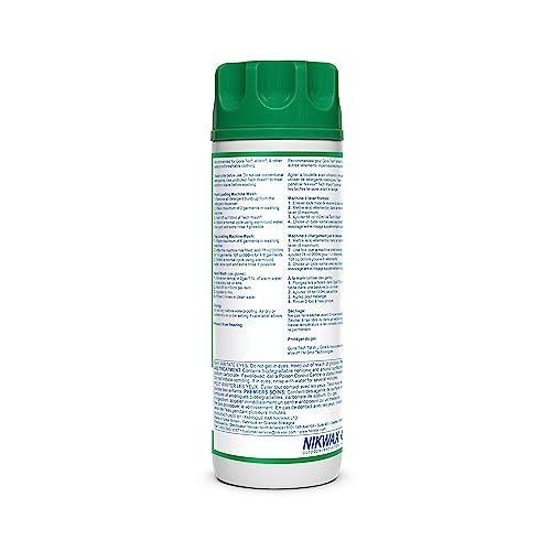 Nikwax Tech Wash,10 fl. oz., Nikwax Tech Wash Technical Cleaner for Jackets and Outerwear, Restores Waterproofing in Rain, Ski, and Snow Gear, Safe for Gore-Tex and DWR