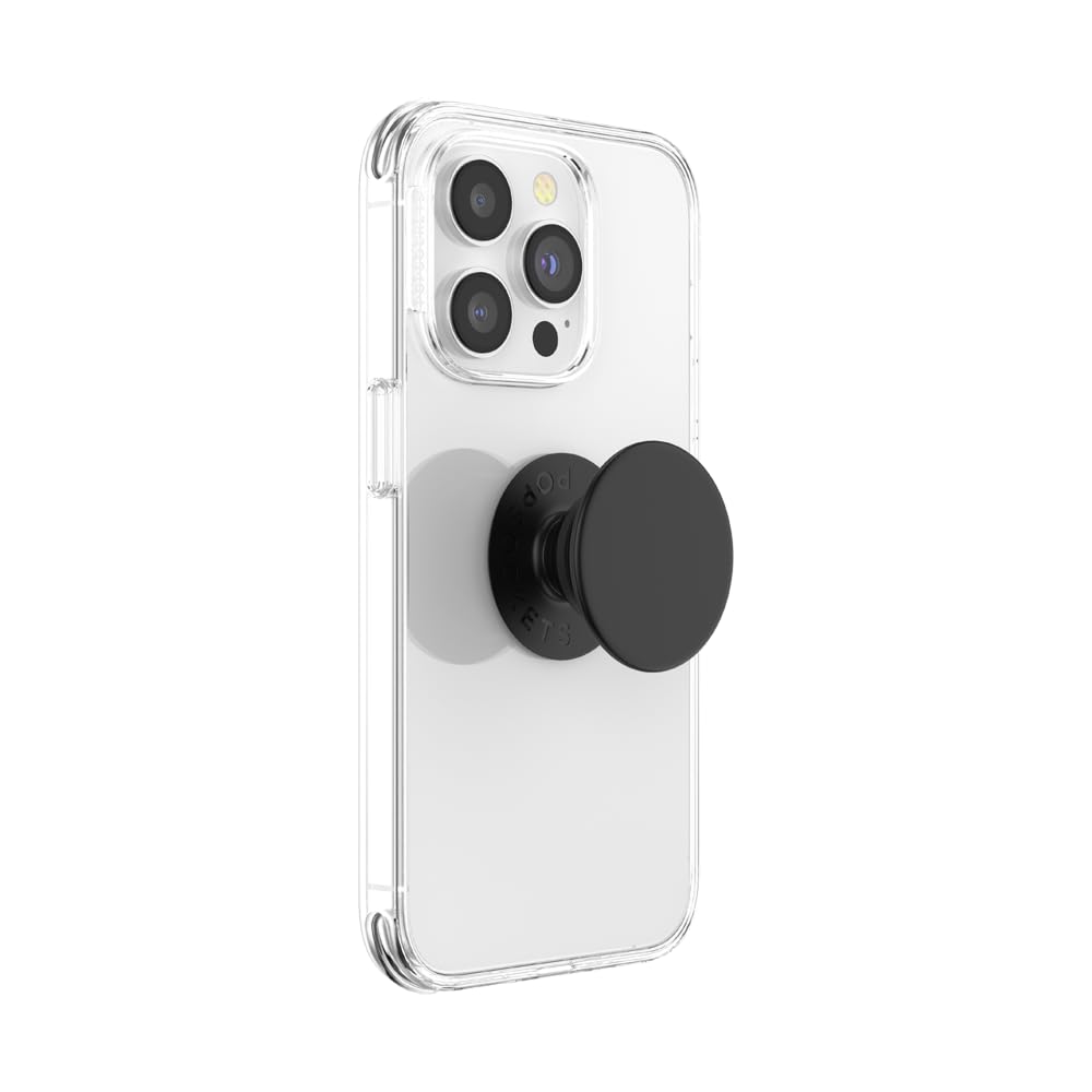 ​​​​PopSockets Phone Grip with Expanding Kickstand, Adhesive Grip - Black