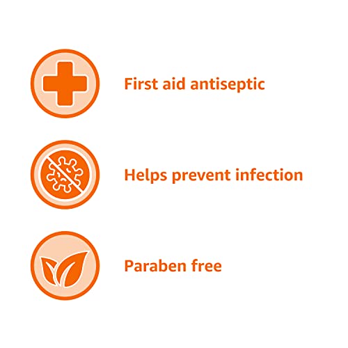 Basics First Aid Antiseptic, 10% Povidone Iodine Solution First Aid Antiseptic, Unflavored, 8 Fluid Ounces, 1-Pack (Previously Solimo)