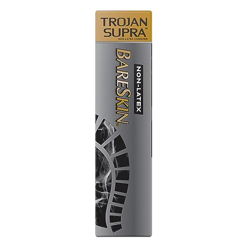 Trojan Supra Non-Latex Bareskin Lubricated Condoms, 6 ct