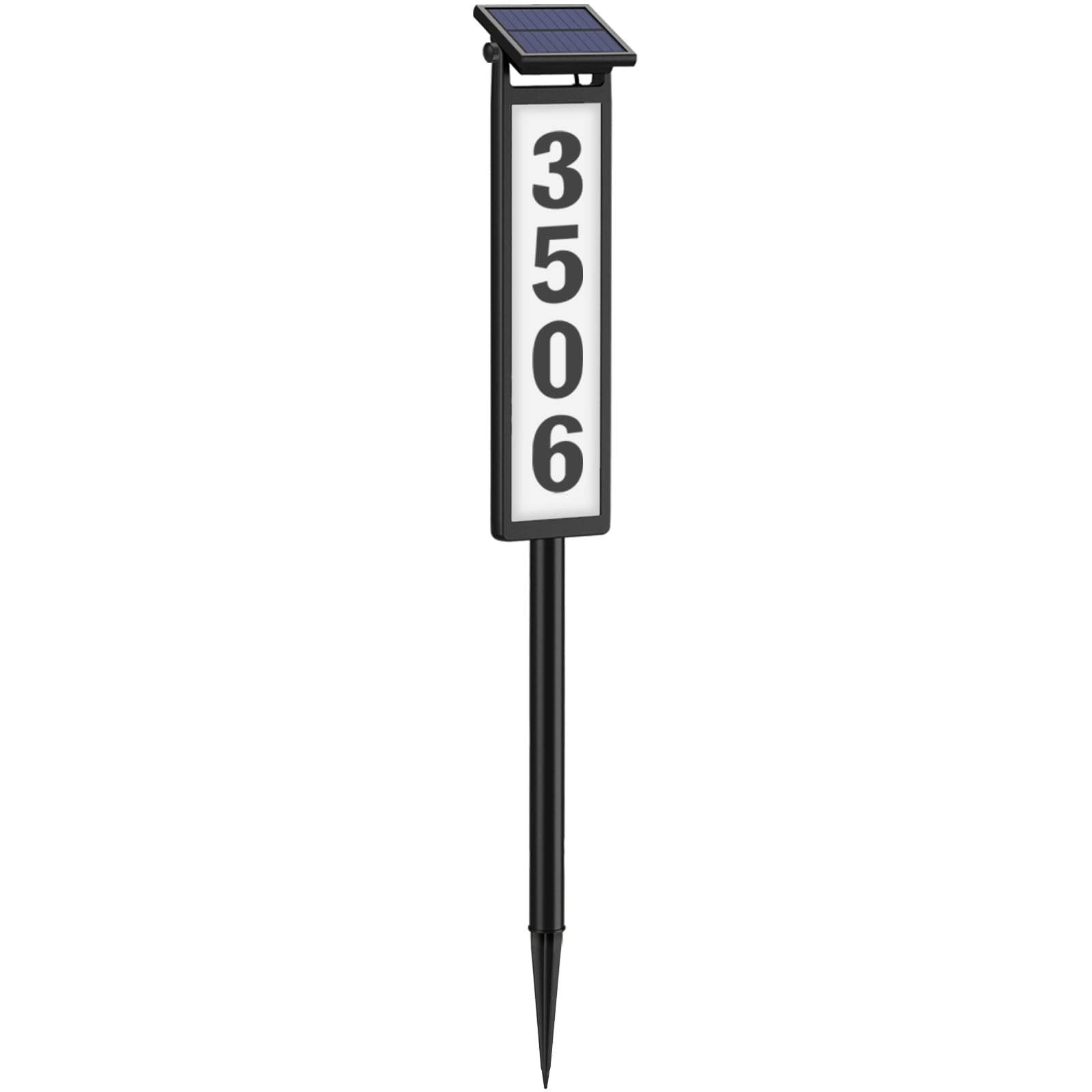 Solar Address Sign, House Numbers for Outside, Lighted Address Plaque Outdoor Waterproof, Illuminated LED Address Numbers for Yard Home