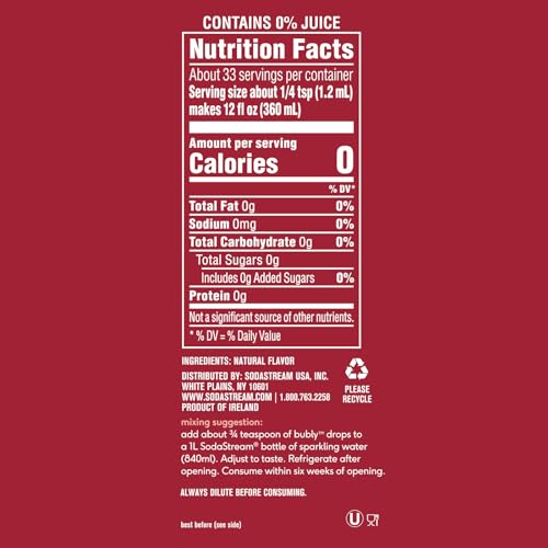 SodaStream - Bubly Fruit Drops for Sparkling Water | Natural Fruit Flavor | Zero Calories, No Sweeteners | Create Your Own Bubly with SodaStream | Variety Pack, Bubly Original, Pack of 6 | 8 Fl Oz