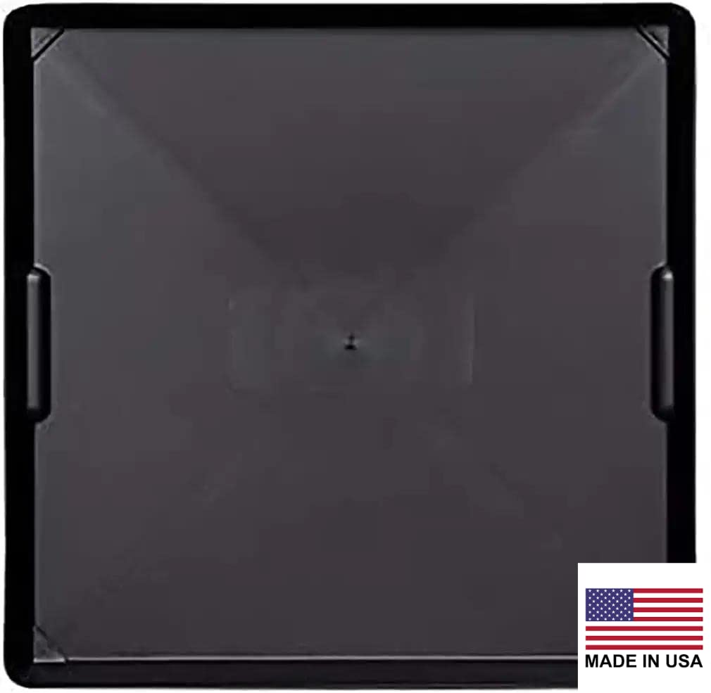 WirthCo 40092 Funnel King Drip Tray - Black Plastic 22 x 22 x 1.5 Inches - Perfect for Catching Spills or Leaks from Mini Fridges, Air Conditioners, Automotive, and Machinery - Made in USA
