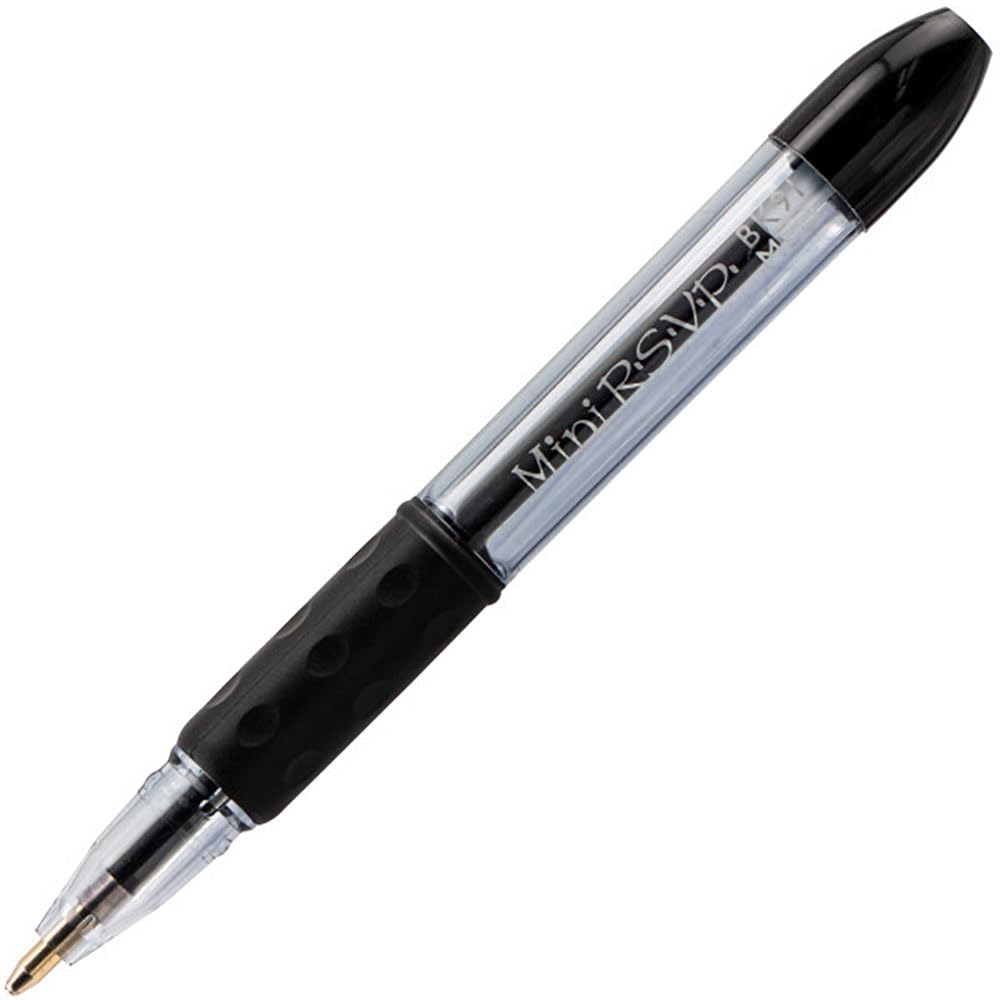 Pentel Mini R.S.V.P. Ballpoint Pen, Medium line, Assorted Ink Colors, 5 Pack (BK91MNBP5M)
