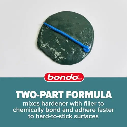 3M Bondo Short Strand Fiberglass Reinforced Filler 1.37 LB (621 g) with Bondo Cream Hardener 0.5 oz (14g), Repair Holes Up To 0.5 IN, Waterproof (SS-PT-ES)