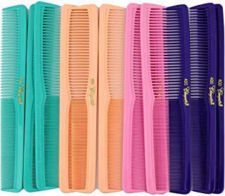 7 inch All Purpose Hair Comb. Hair Cutting Combs. Barber's & Hairstylist Combs. Fresh Mix 12 Units.
