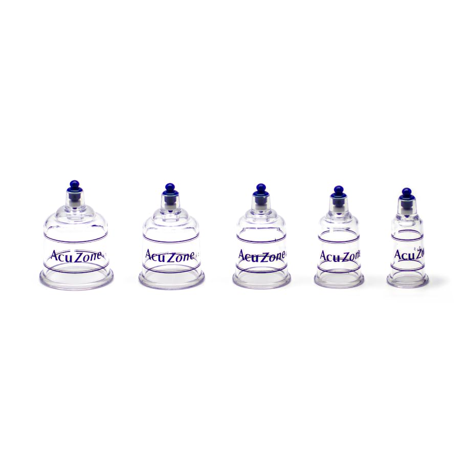 AcuZone Premium 19 Pcs Plastic Cupping Set with Extension Tube