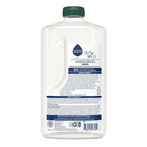 Seventh Generation Dish Liquid Soap Refill Free & Clear Dish Soap for sensitive skin 50 oz, Pack of 3